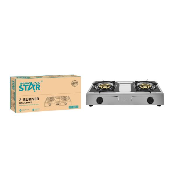 COCINA DE GAS DE 2 QUEMADORES WINNING STAR ST-9654 MQL-425-WST-19092 GRIS