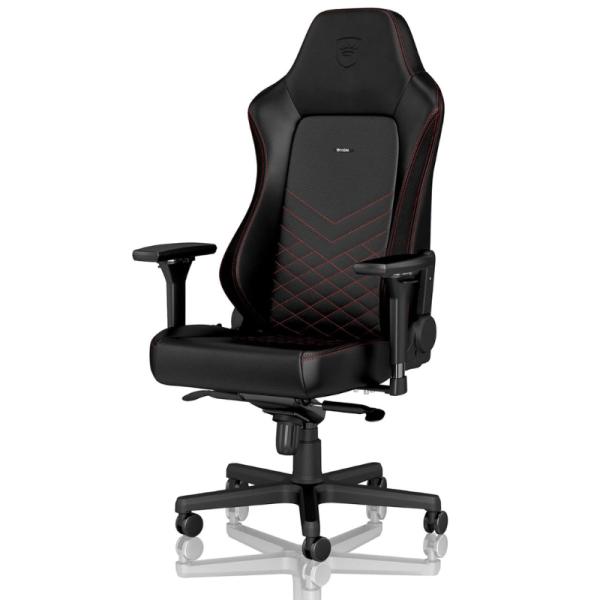SILLA GAMING ERGONÓMICA NOBLECHAIRS HERO CUERO SINTÉTICO NBL-HRO-PU-BRD NEGRO / ROJO