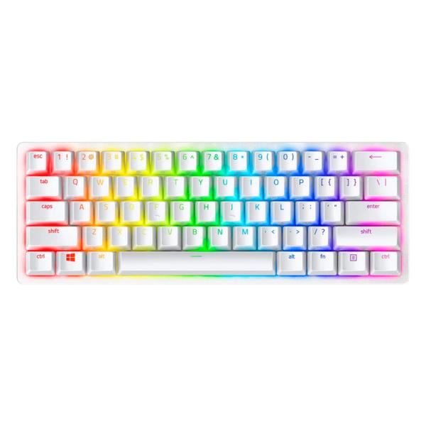 TECLADO GAMING RGB RAZER HUNTSMAN MINI MECÁNICO ALÁMBRICO USB ESPAÑOL SWITCH MORADO RZ03-03390300-R3M1 BLANCO