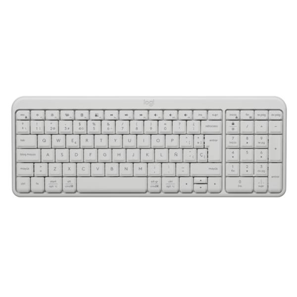 TECLADO LOGITECH K250 COMPACT MEMBRANA INALAMBRICO BLUETOOTH ESPAÑOL 920-013446 BLANCO