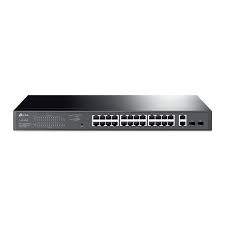 SWITCH TP LINK TL-SG1428PE 24 PUERTOS GIGABIT PoE+ / 2 PUERTOS GIGABIT RJ45 / 2 PUERTOS SFP EASY SMART MANAGED ADMINISTRABLE NEGRO