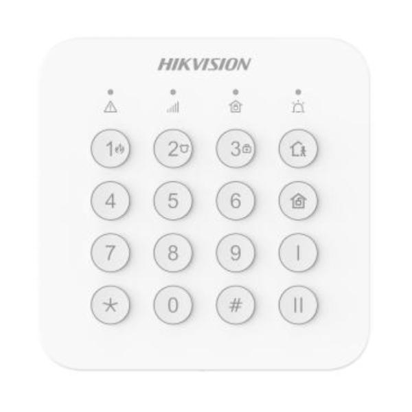 TECLADO PARA ALARMA INALAMBRICO HIKVISION AX HOME DS-PK201B-WB(O-STD) CORRIENTE MAXIMA 190 MA ALCANCE DE HASTA 1000M 302402336 BLANCO