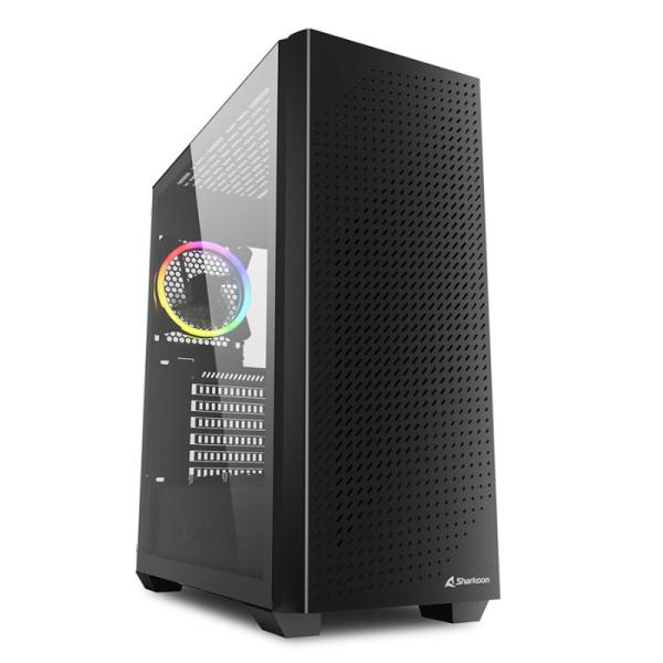 CASE GAMING RGB SHARKOON VS9 MID TOWER VENTILADORES 3 DE 120MM CON VIDRIO LATERAL Y MALLA FRONTAL 4044951039111 NEGRO