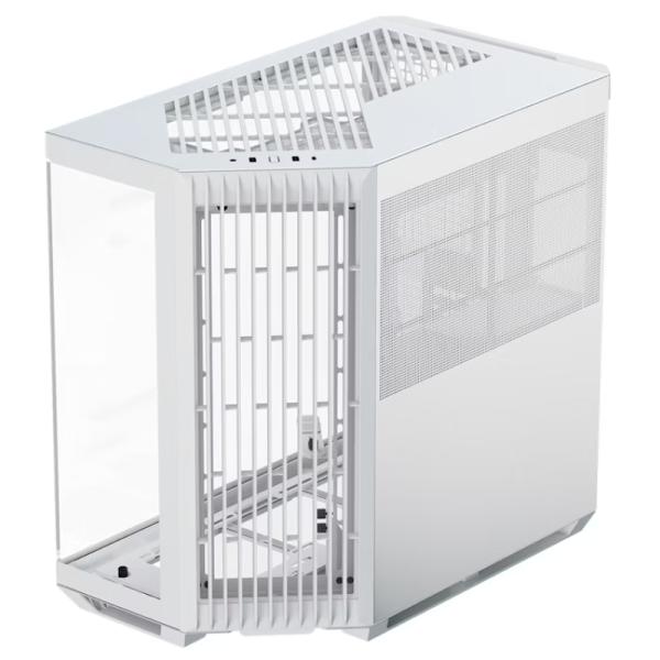 CASE APNX V1-WT-V1 MID TOWER SIN VENTILACIÓN INCLUIDA CON VIDRIO LATERAL Y MALLA FRONTAL ANGULADA APCM-VI01003.21 BLANCO