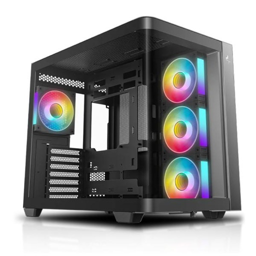 [CP3292] CASE DEEPCOOL CG530U 4F MID TOWER VENTILADORES 4 DE 120MM CON PANEL LATERAL Y FRONTAL R-CG530U-BKAGA4-G NEGRO