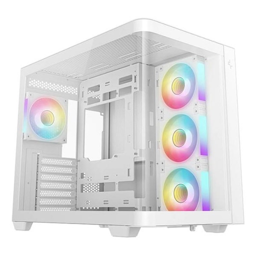 [CP3293] CASE DEEPCOOL CG530U 4F WH MID TOWER VENTILADORES 4 DE 120MM CON PANEL LATERAL Y FRONTAL R-CG530U-WHAGA4-G BLANCO