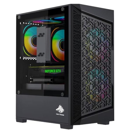 [CP3298] CASE EAGLE WARRIOR CG09J2RA001C MINI TOWER SIN VENTILACIÓN INCLUIDA CON PANEL LATERAL NEGRO