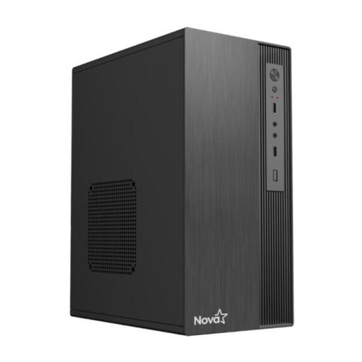 [CP3302] CASE NOVA CM04Z9RA001C MINI TOWER CON FUENTE DE PODER INCLUIDA 600W PE600RNF013C NEGRO