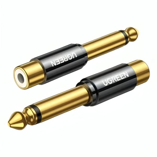 [AC1081] ADAPTADOR UGREEN AV169 6.35MM MACHO A RCA HEMBRA 80731