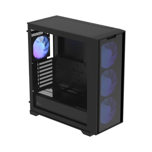 [CP3304] CASE RGB FORMULA V AIR POWER GX600 PLUS MID TOWER 4X140/120MM MALLA FRONTAL Y VIDRIO TEMPLADO LATERAL SIN FUENTE DE PODER 4711401668503 NEGRO