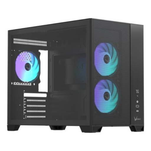 [CP3305] CASE RGB FORMULA V AIR MESH G6 PLUS BLACK AR MID TOWER 3X120MM PANEL FRONTAL DE ACERO/PLASTICO SIN FUENTE DE PODER 4711401667315 NEGRO