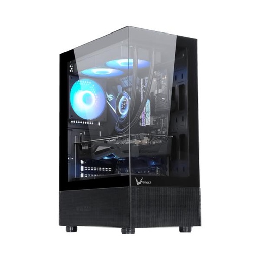 [CP3310] CASE FORMULA V LINE CRYSTAL Z1+ AR V2 MID TOWER 3 ABANICOS ARGB DE 120 MM ACERO Y PANEL FRONTAL DE VIDRIO TEMPLADO 4711401667193 NEGRO