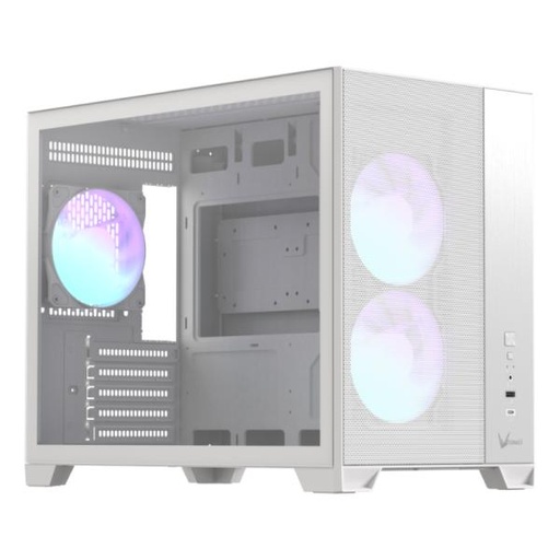 [CP3313] CASE RGB FORMULA V AIR MESH G6 PLUS WHITE AR MID TOWER 3X120MM PANEL FRONTAL DE ACERO/PLASTICO SIN FUENTE DE PODER 4711401667339 BLANCO