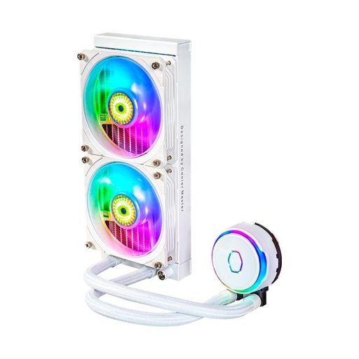 [1208479] ENFRIAMIENTO LIQUIDO COOLER MASTER MASTERLIQUID PL240 FLUX WHITE EDITION AIO 240MM MLY-D24M-A23PZ-RW BLANCO