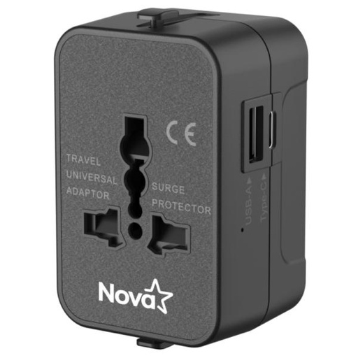 [AC1093] ADAPTADOR UNIVERSAL NOVA FEU10200001C USB-A / USB-C PD 600W-1440W NEGRO