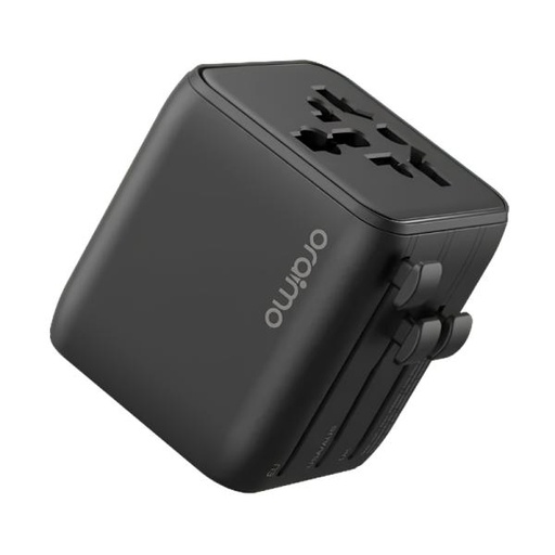 [AC1102] ADAPTADOR UNIVERSAL ORAIMO POWEROMNI 25 OCW-T01 2 TOMAS AC/ENCHUFES NEGRO