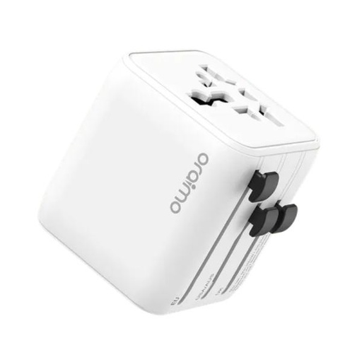 [AC1103] ADAPTADOR UNIVERSAL ORAIMO POWEROMNI 25 OCW-T01 2 TOMAS AC/ENCHUFES BLANCO