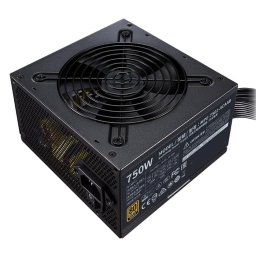 [21061] FUENTE DE PODER COOLER MASTER MWE 750 BRONZE V2 80 750W PLUS NO MODULAR ATX MPE-7501-ACAAB-US NEGRO