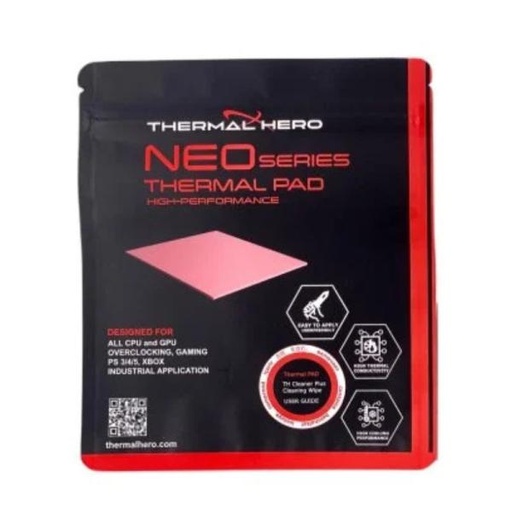 [CP9011] PARCHE TÉRMICO THERMAL HERO NEO PAD 13W/M K 0.020IN CPU/GPU 100x100MM TH-412105 ROSADO