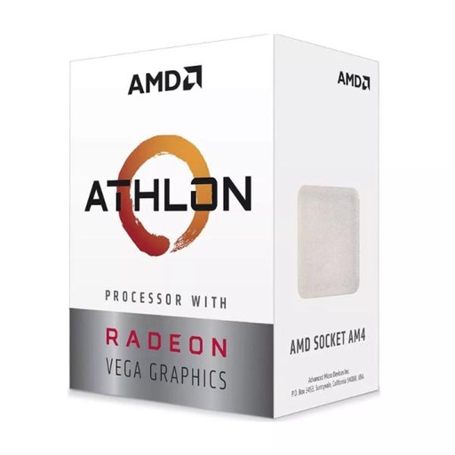 [10026] PROCESADOR AMD ATHLON 3000G 2DA GEN 3.5 GHZ AM4 YD3000C6FHSBX