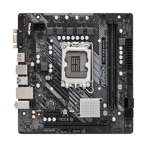 [11310] TARJETA MADRE ASROCK H610M-HVS LGA1700 MICRO-ATX DDR4 90-MXBHT0-A0UAYZ NEGRO