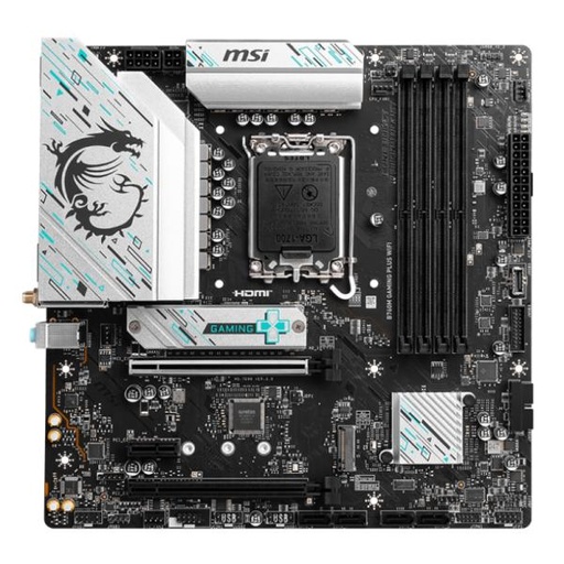[11574] TARJETA MADRE MSI B760M GAMING PLUS WIFI LGA1700 MATX DDR5 911-7D99-032 NEGRO / BLANCO NEGRO / BLANCO
