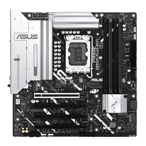 [CP8013] TARJETA MADRE ASUS PRIME Z890M-PLUS WIFI LGA1851 M-ATX DDR5 90MB1J80-M0EAY0 NEGRO / BLANCO