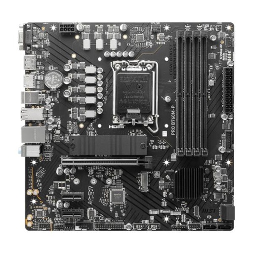 [CP8026] TARJETA MADRE MSI PRO B760M-P LGA 1700 M-ATX DDR5 911-7E02-023 NEGRO NEGRO
