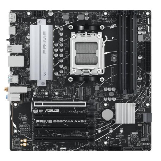 [CP8119] TARJETA MADRE ASUS PRIME B650M-A AX6 II-CSM AM5 MICRO-ATX DDR5 90MB1J90-M0EAYC PLATEADO/NEGRO
