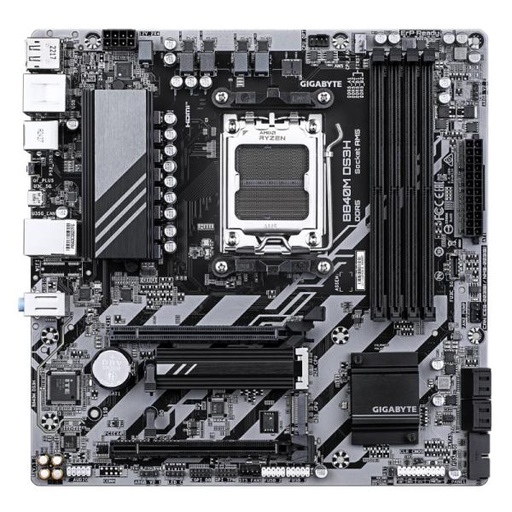 [CP8133] TARJETA MADRE GIGABYTE B840M DS3H AM5 MICRO ATX DDR5 NEGRO/PLATEADO