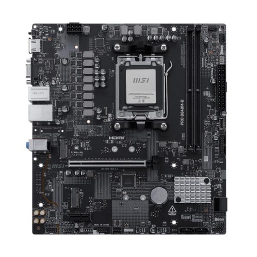 [CP8146] TARJETA MADRE MSI PRO B840M-B SOCKET AM5 MICRO ATX DDR5 911-7E76-002 NEGRO