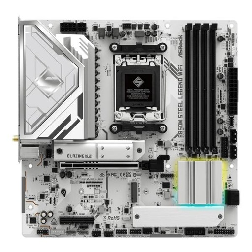 [CP8154] TARJETA MADRE ASROCK B850M STEEL LEGEND WIFI AM5 MICRO ATX DDR5 MB-B850MSLWIFI BLANCO
