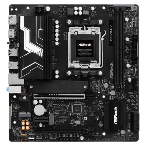 [CP8159] TARJETA MADRE ASROCK B850M-X R2.0 AM5 MICRO ATX DDR5 NEGRO/BLANCO