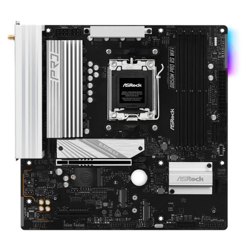 [CP8162] TARJETA MADRE ASROCK B850M PRO RS WIFI AM5 MICRO ATX DDR5 MB-850MPRORSW NEGRO