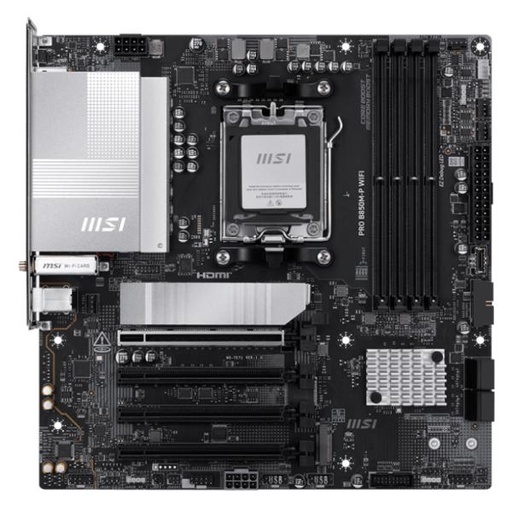[CP8170] TARJETA MADRE MSI PRO B850M-P WIFI AM5 MICRO ATX DDR5 WIFI 7 / 5G LAN 911-7E71-001 NEGRO / BLANCO