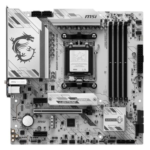 [CP8194] TARJETA MADRE MSI B850M GAMING PLUS WIFI6E AM5 MICRO-ATX DDR5 911-7E81-001 BLANCO