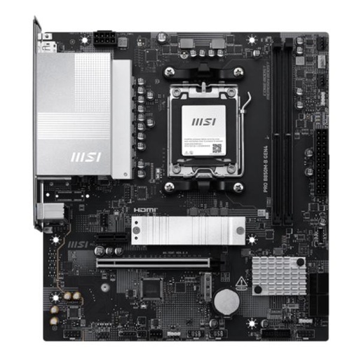 [CP8196] TARJETA MADRE MSI PRO B850M-B GEN4 M5 MATX DDR5 911-7E87-003 NEGRO/BLANCO