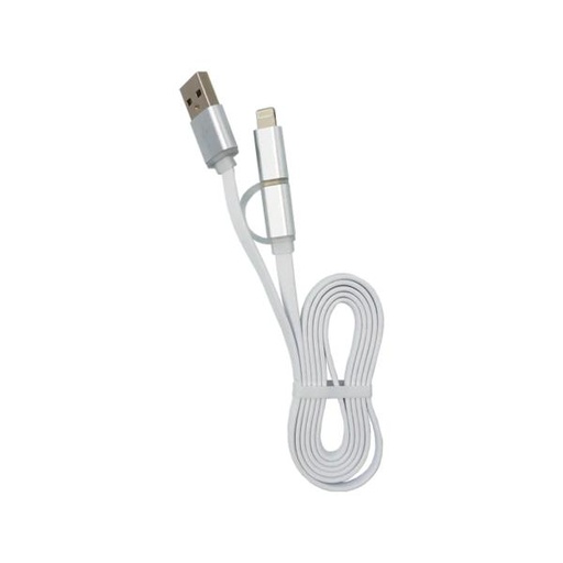 [1900021] CABLE ARGOM 2 IN 1 IPHONE LIGHTNING MICRO USB ARG-CB-0058