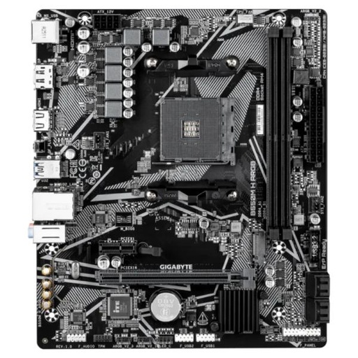 [CP8219] TARJETA MADRE GIGABYTE B550M H ARGB AM4 MATX DDR4 NEGRO