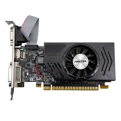 [14313] TARJETA DE VIDEO ARKTEK GEFORCE GT730 2GB 128BIT DDR3 700 MHZ AKN730D3S2GL1 NEGRO