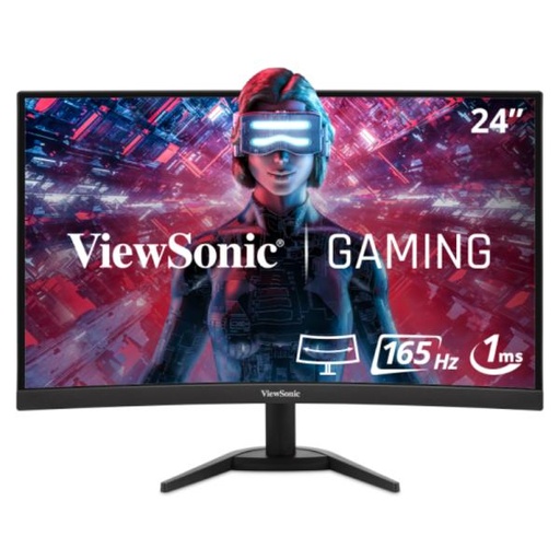 [22236] MONITOR 24 PULG VIEWSONIC VX2468-PC-MHD FULL HD CURVED 1920X1080 165HZ 2MS HDMI DISPLAY PORT ) FreeSync