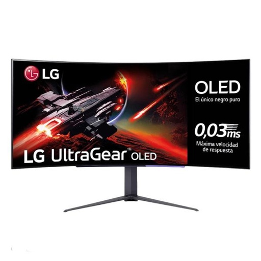 [22350] MONITOR LG 45 PULG 45GR95QE-B FHD IPS  3440 X1440 240HZ DP HDMI OLED CURVO