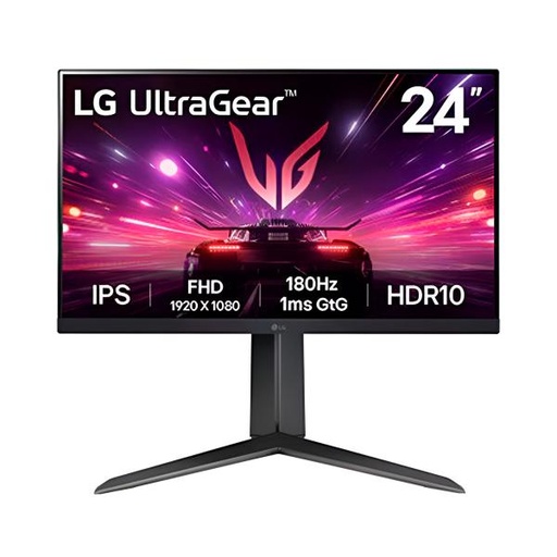 [22506] MONITOR 24 PULG GAMING LG ULTRAGEAR FHD 1920 x1080 180Hz 1MS HDR10 NEGRO 24GS65F-B