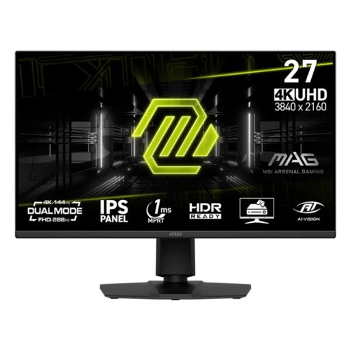 [DV1092] MONITOR GAMING MSI MAG 275UPD E14 27 PULG  PLANO 3840 X 2160 4K UHD  48~144HZ  ADAPTIVE-SYNC DP Y HDMI  9S6-3CE89M-018 NEGRO