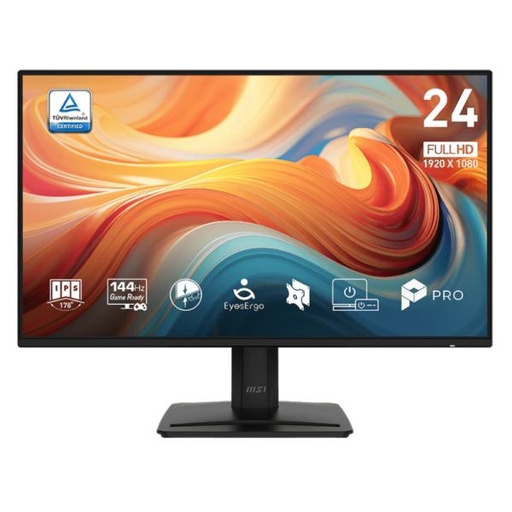 [DV1139] MONITOR MSI PRO MP242 E14A 24 PULG PLANA FHD 1920X1080 144 HZ IPS ADAPTIVE SYNC HDMI 9S6-3PD1CT-014 NEGRO