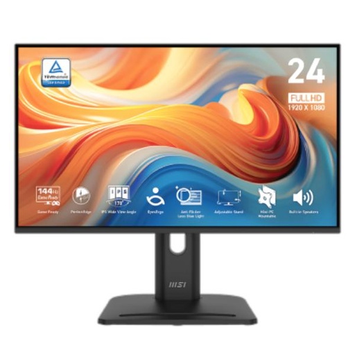 [DV1142] MONITOR MSI PRO MP245PG E14 24 PULG PLANA 1080P 144HZ IPS FREESYNC HDMI / DISPLAYPORT / VGA 9S6-3PE39M-004 NEGRO