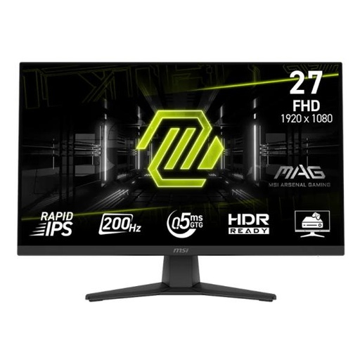 [DV1153] MONITOR MSI MAG 272F 27 PULG PLANA 1920 X 1080 FHD 200HZ RAPID IPS ADAPTIVE-SYNC HMDI / DISPLAYPORT 9S6-3CE51T-002