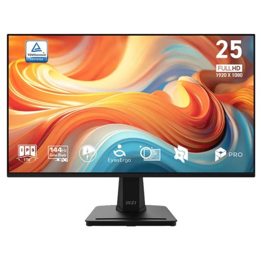 [DV1167] MONITOR MSI PRO MP251 E14L 25 PULG 1920X1080 144HZ IPS ADAPTIVE-SYNC HDMI 1.4 / VGA 9S6-3PD2CM-048 NEGRO