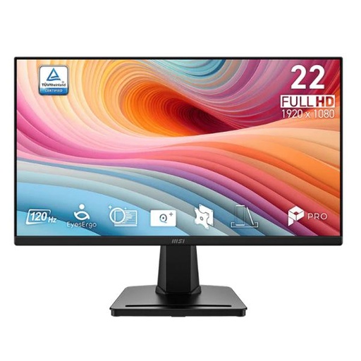 [DV1169] MONITOR MSI PRO MP225 E12VL 21.45 PULG FHD 1920X1080 120 HZ VA ADAPTIVE-SYNC / HDMI / VGA 9S6-3PE0CM-024 NEGRO