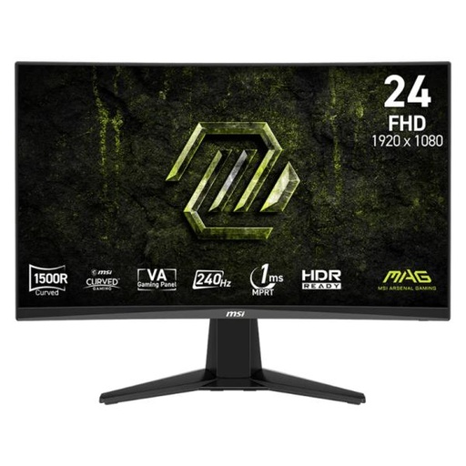 [DV1170] MONITOR MSI MAG 245C X24 24 PULG CURVA 1500R 1920X1080 FHD 240HZ AMD FREESYNC PREMIUM DISPLAYPORT / HDMI 9S6-3BD01M-001